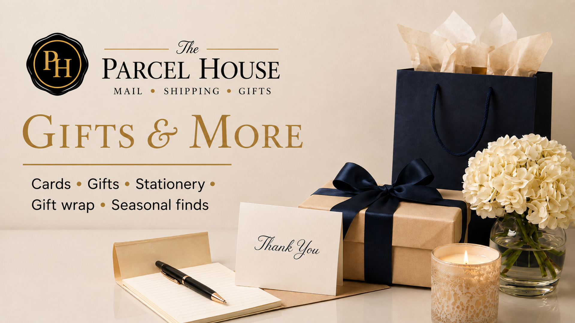Gifts and more. Cards, gifts, stationery, gift wrap, seasonal finds.